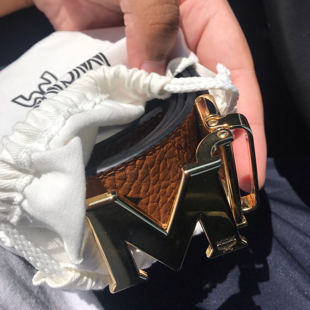 Men’s MCM Belt Uncut (Cognac)